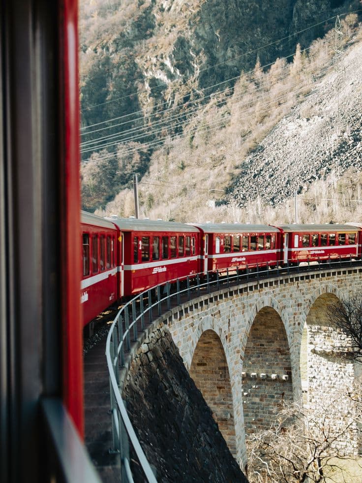 Bernina express train ride one day trip