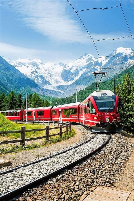 Bernina express train ride one day trip